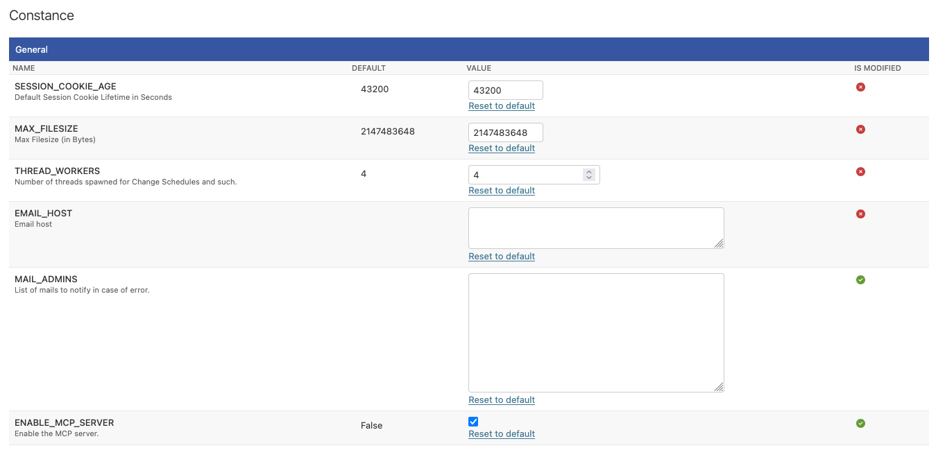 ENABLE_MCP_SERVER selected in the NCAE configuration