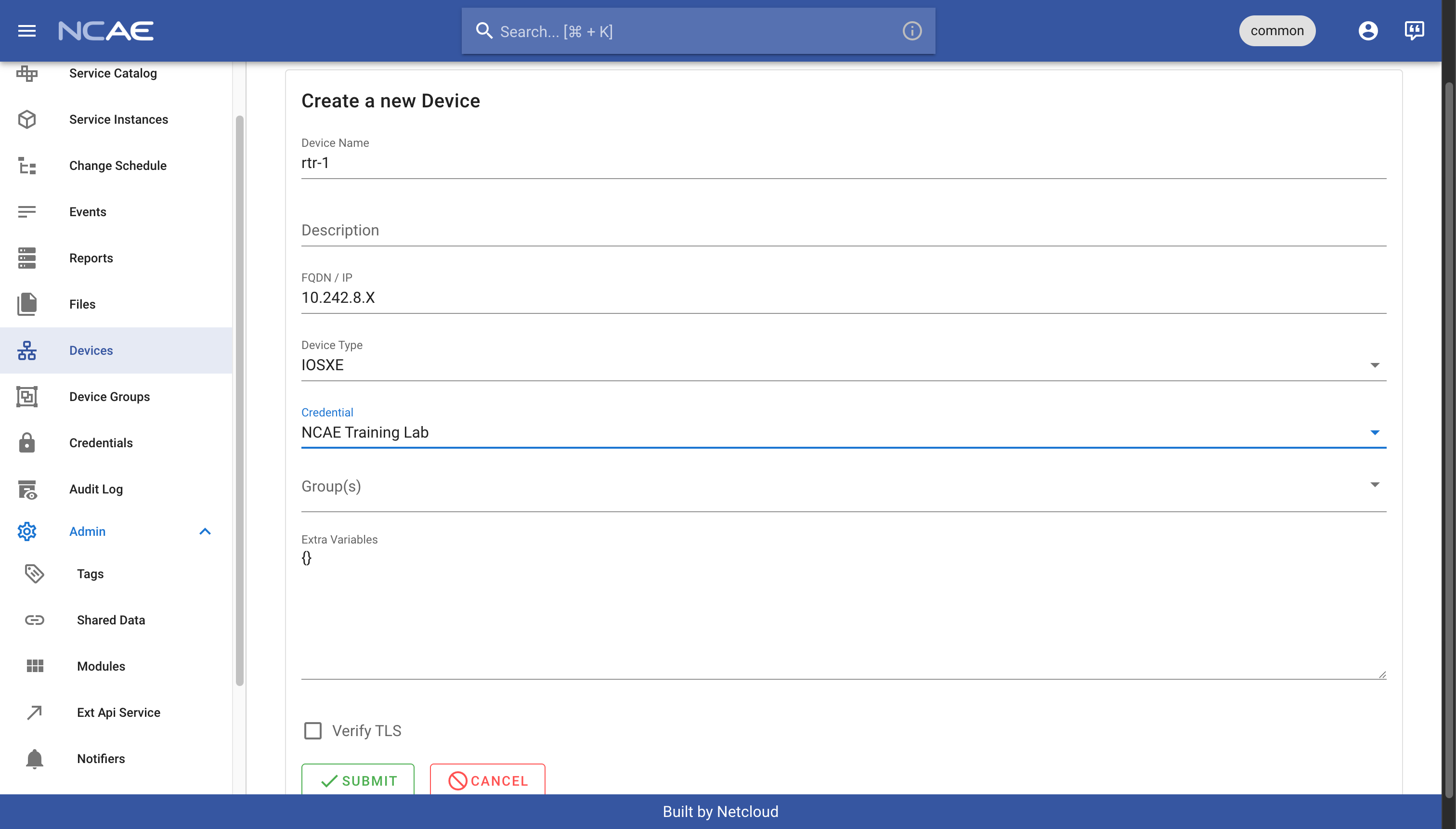 NCAE Device Form