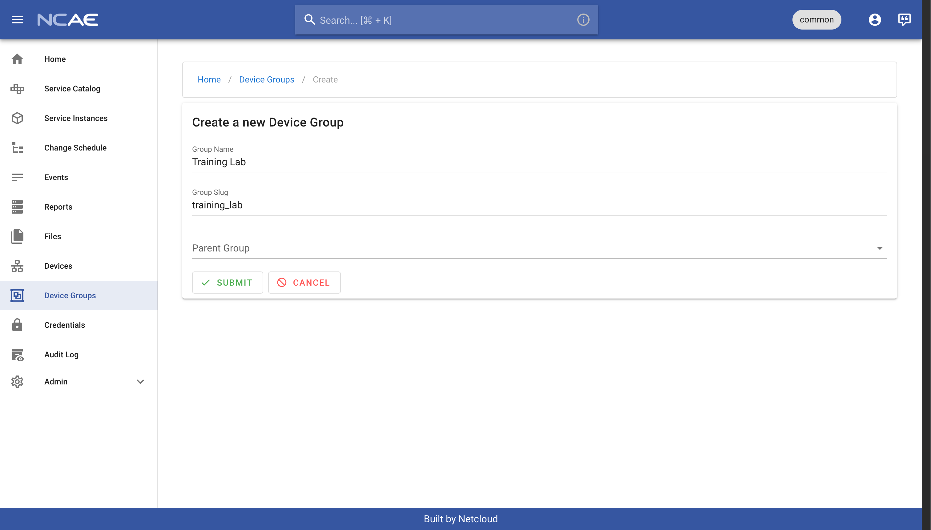 NCAE Device Group Form